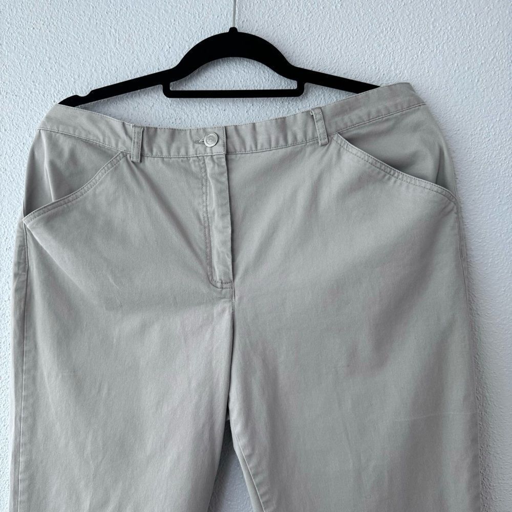 Hearts of Palm Tan Cream Capris Elastic Waist Cotton Pants SZ 14P - Picture 3 of 15